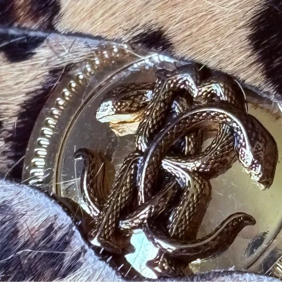 Roberto Cavalli Jaguar Print Penny Loafers